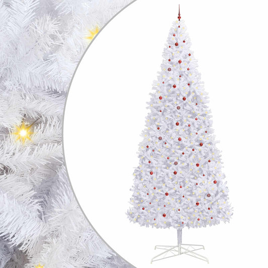 Artificial Christmas Tree with Stand White 400 cm PVC and Steel