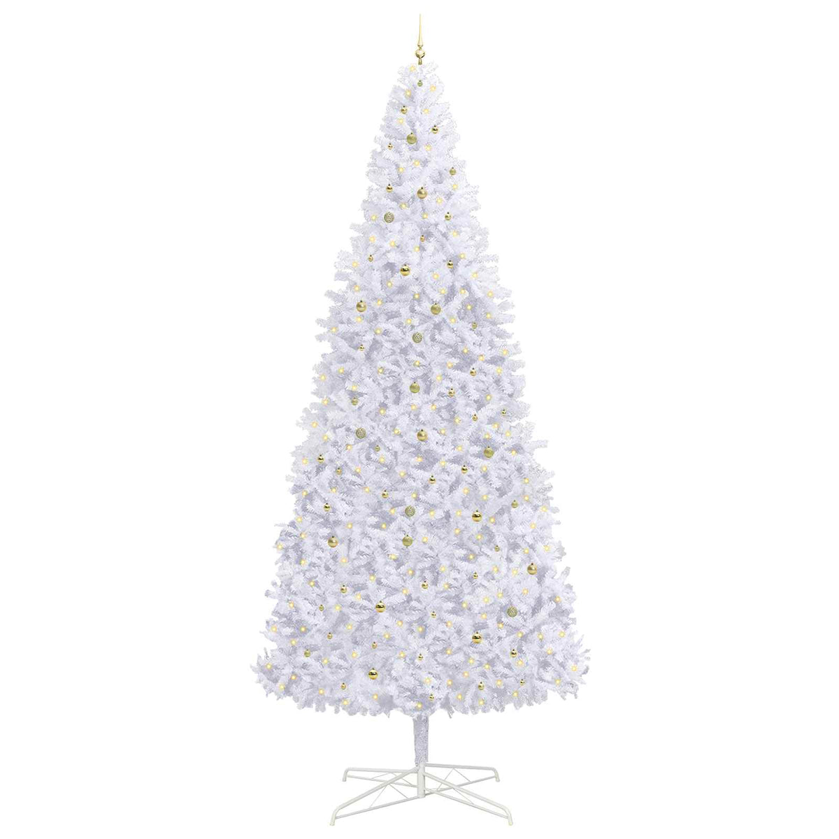 Artificial Christmas Tree with Stand White 400 cm PVC and Steel