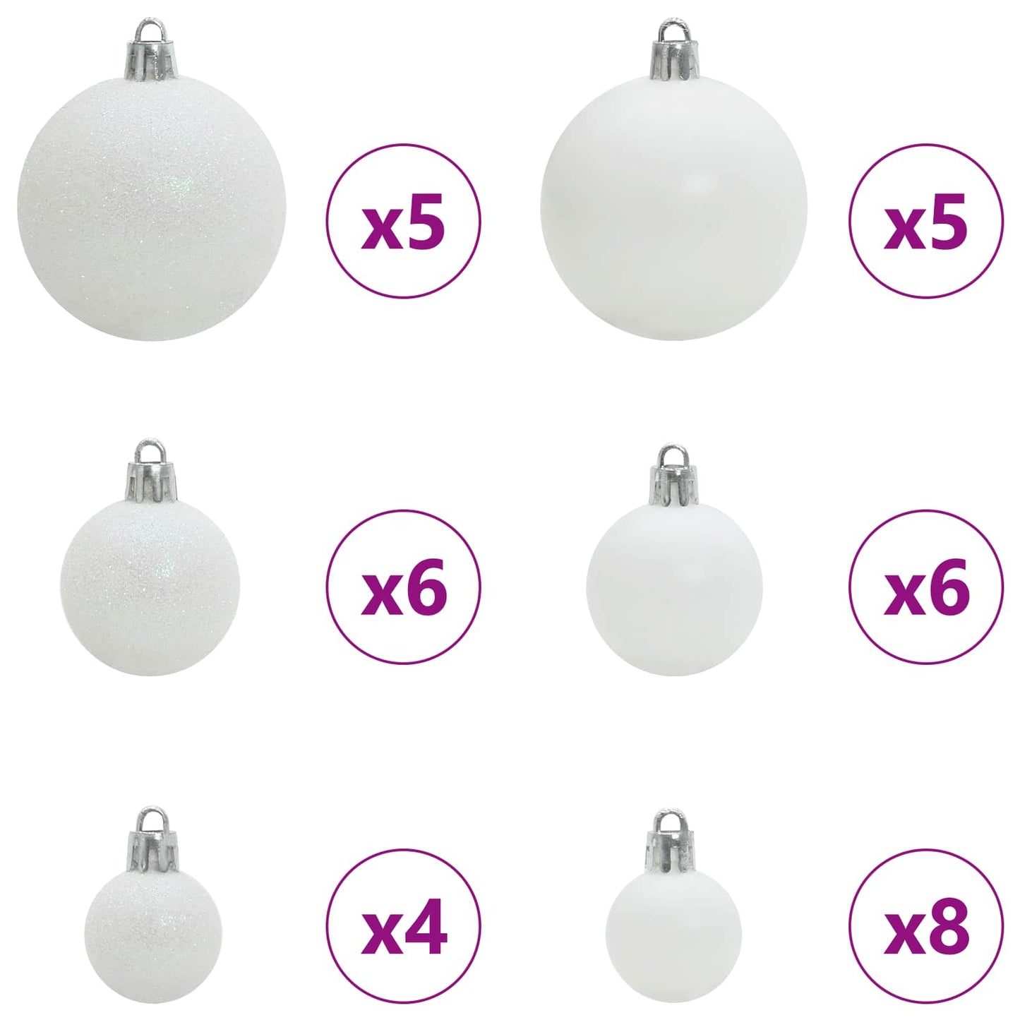 Artificial Hinged Christmas Tree White 150 cm PVC and Steel