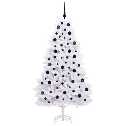 Artificial Hinged Christmas Tree White 180 cm PVC and Steel