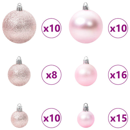 Artificial Hinged Christmas Tree White 180 cm PVC and Steel