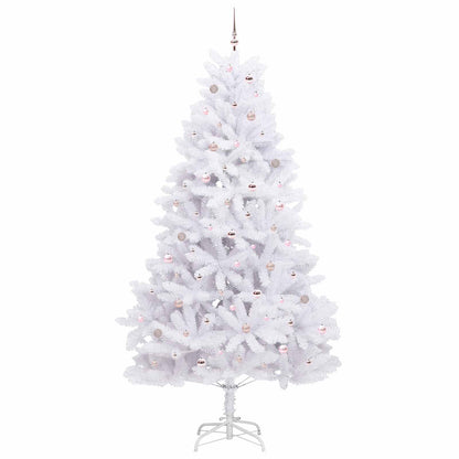 Artificial Hinged Christmas Tree White 270 cm PVC and Steel