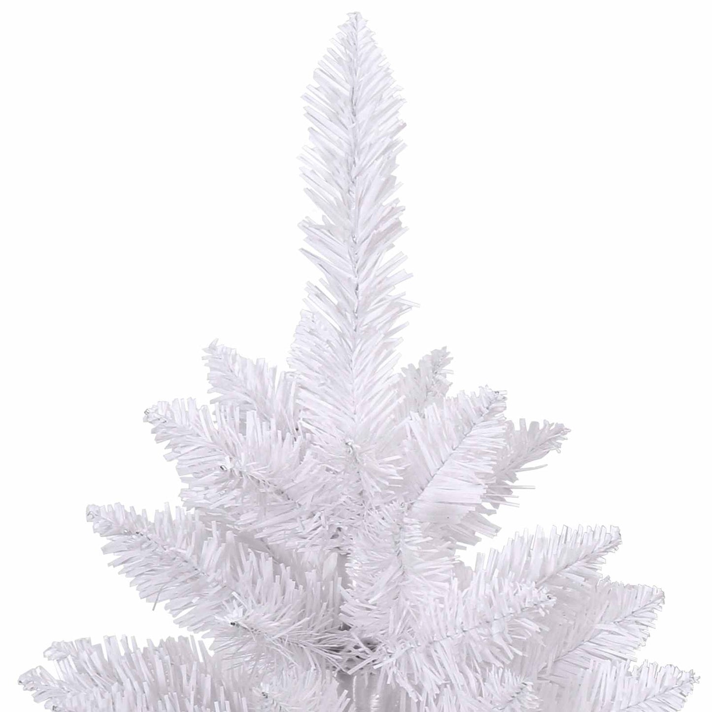 Artificial Hinged Christmas Tree White 270 cm PVC and Steel