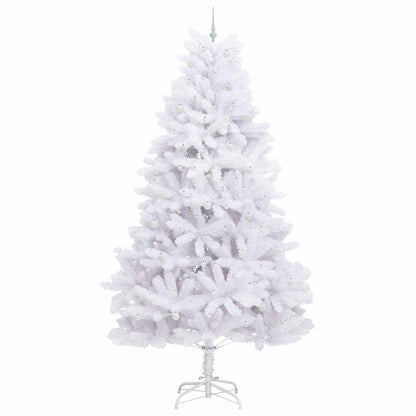 Artificial Hinged Christmas Tree White 300 cm PVC and Steel