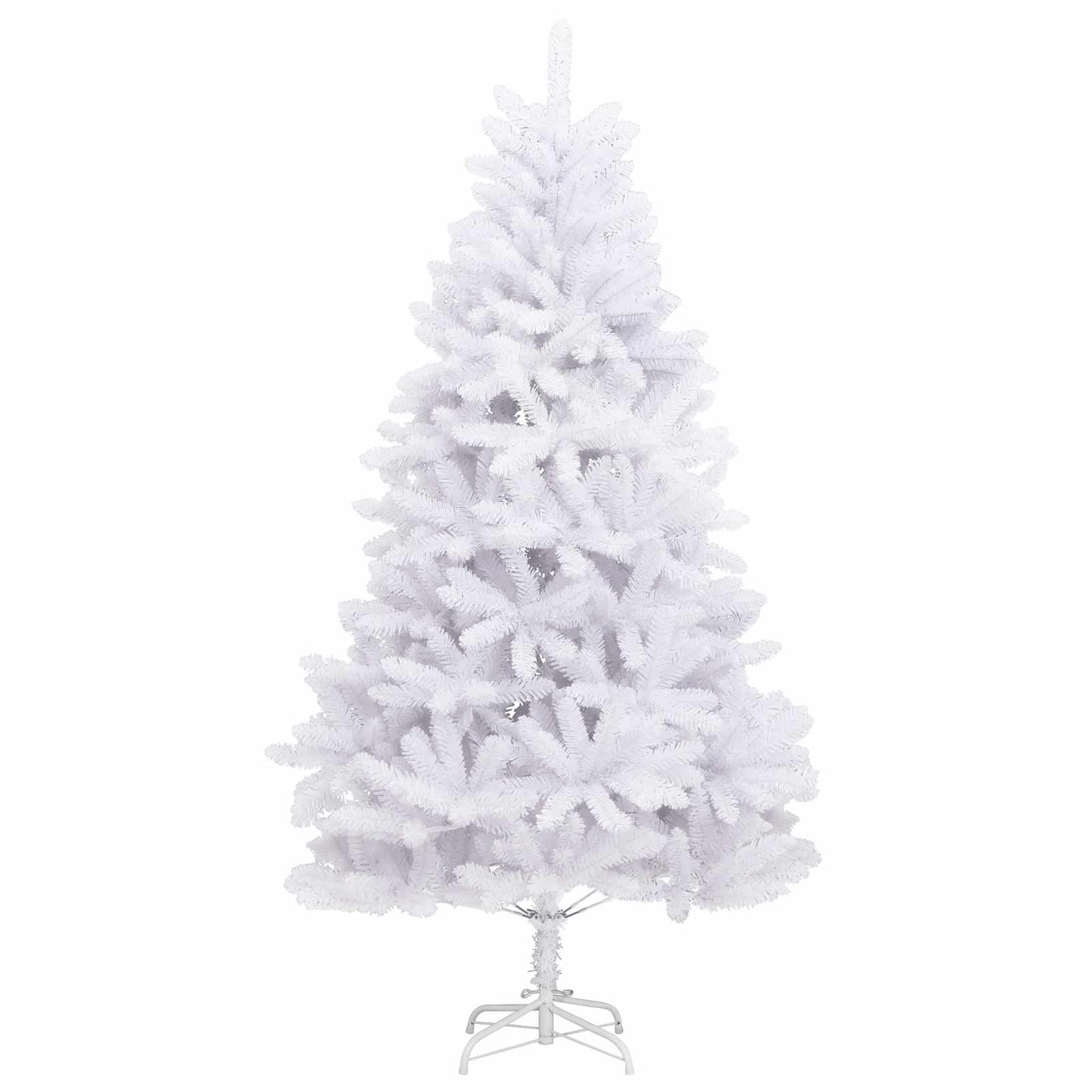 Artificial Hinged Christmas Tree White 300 cm PVC and Steel