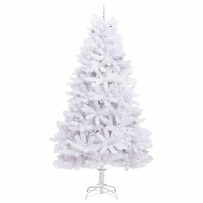Artificial Hinged Christmas Tree White 300 cm PVC and Steel