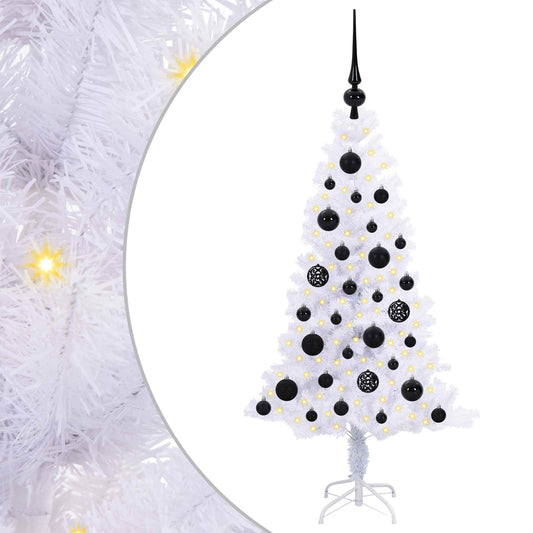Artificial Christmas Tree with Stand White 120 cm PVC and Steel