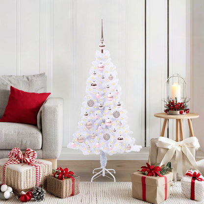 Artificial Christmas Tree with Stand White 120 cm PVC and Steel