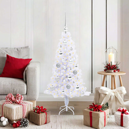 Artificial Christmas Tree with Stand White 120 cm PVC and Steel