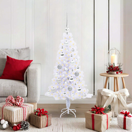 Artificial Christmas Tree with Stand White 120 cm PVC and Steel