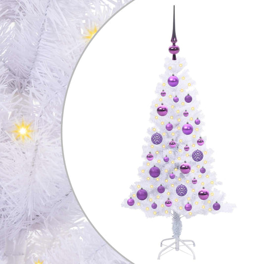 Artificial Christmas Tree with Stand White 120 cm PVC and Steel