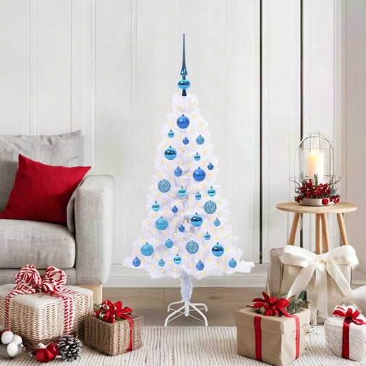 Artificial Christmas Tree with Stand White 120 cm PVC and Steel