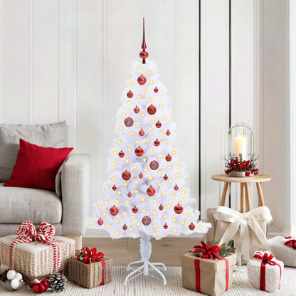 Artificial Christmas Tree with Stand White 150 cm PVC and Steel