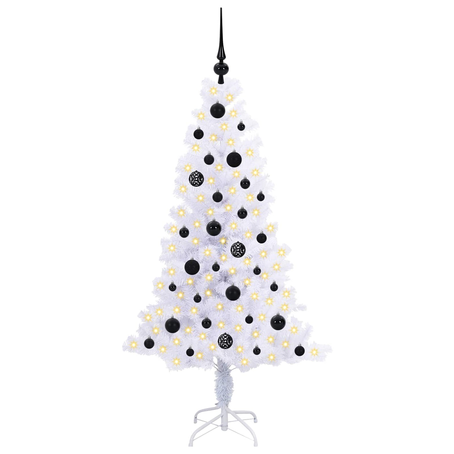 Artificial Christmas Tree with Stand White 150 cm PVC and Steel