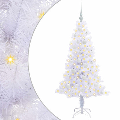 Artificial Christmas Tree with Stand White 150 cm PVC and Steel