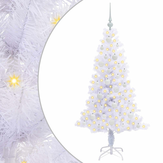 Artificial Christmas Tree with Stand White 150 cm PVC and Steel