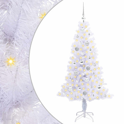 Artificial Christmas Tree with Stand White 150 cm PVC and Steel