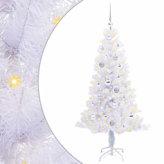 Artificial Christmas Tree with Stand White 150 cm PVC and Steel
