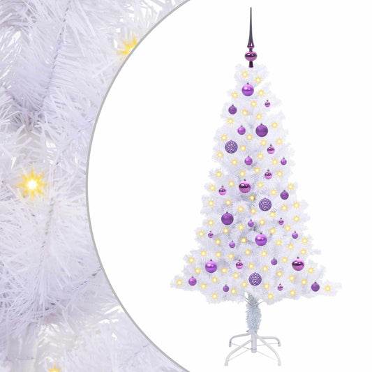 Artificial Christmas Tree with Stand White 150 cm PVC and Steel