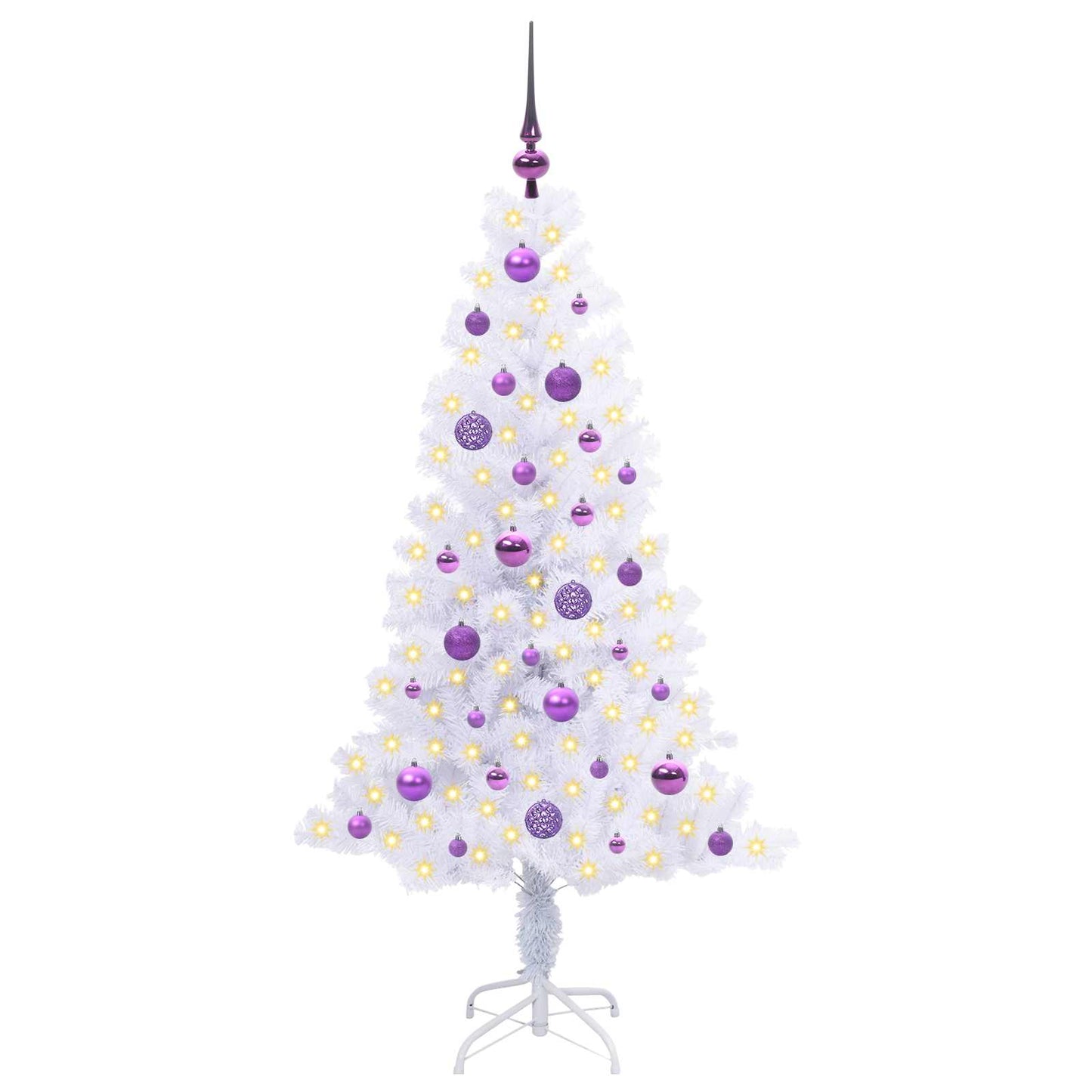 Artificial Christmas Tree with Stand White 150 cm PVC and Steel