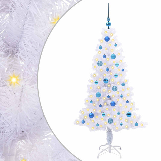 Artificial Christmas Tree with Stand White 150 cm PVC and Steel