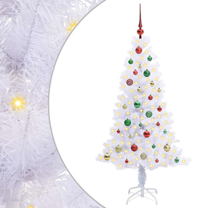 Artificial Christmas Tree with Stand White 150 cm PVC and Steel