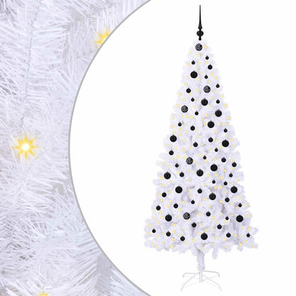 Artificial Christmas Tree with Stand White 210 cm PVC and Steel