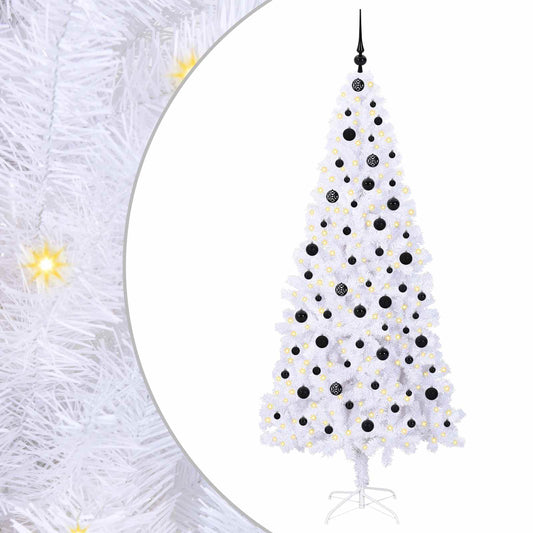 Artificial Christmas Tree with Stand White 210 cm PVC and Steel