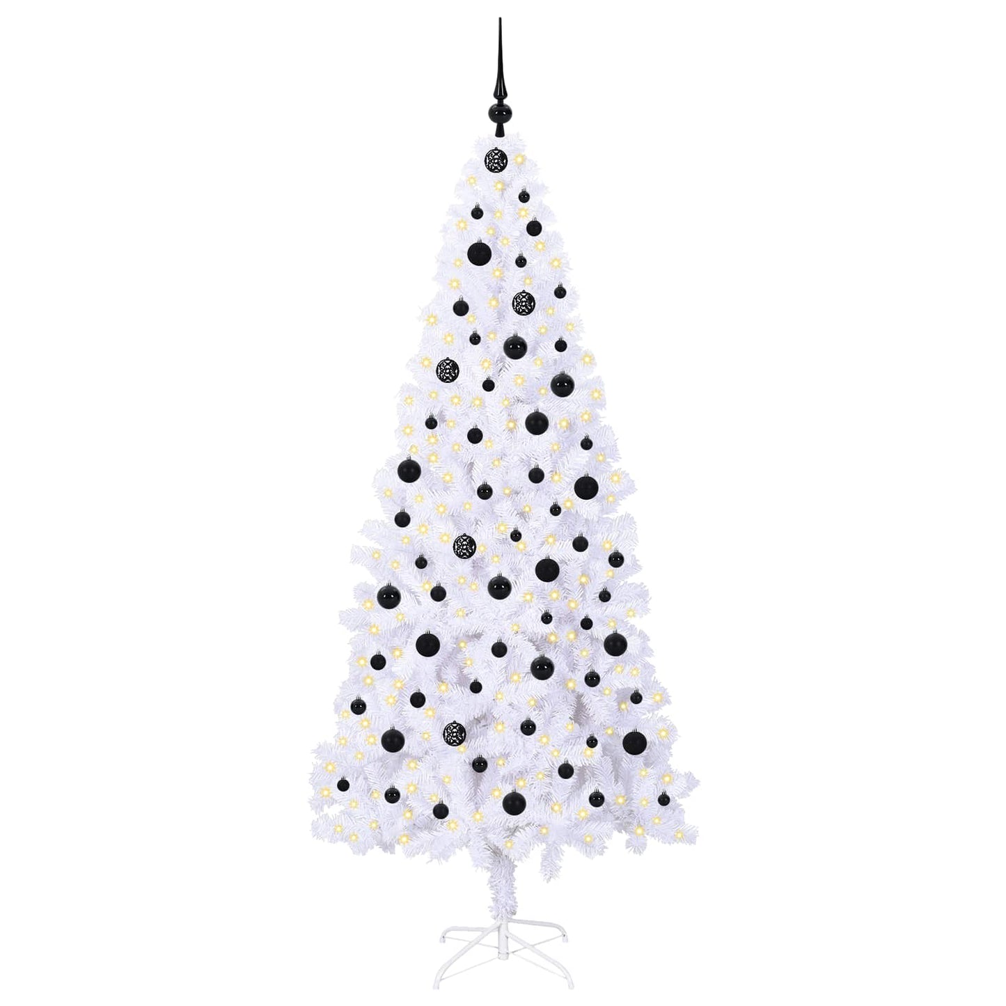 Artificial Christmas Tree with Stand White 210 cm PVC and Steel