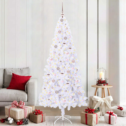 Artificial Christmas Tree with Stand White 210 cm PVC and Steel