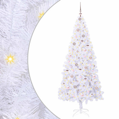 Artificial Christmas Tree with Stand White 210 cm PVC and Steel