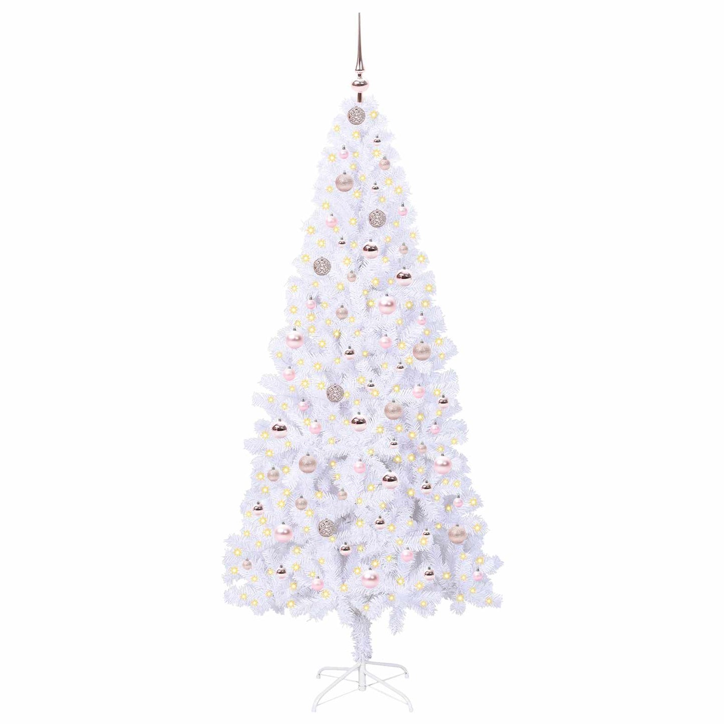 Artificial Christmas Tree with Stand White 210 cm PVC and Steel