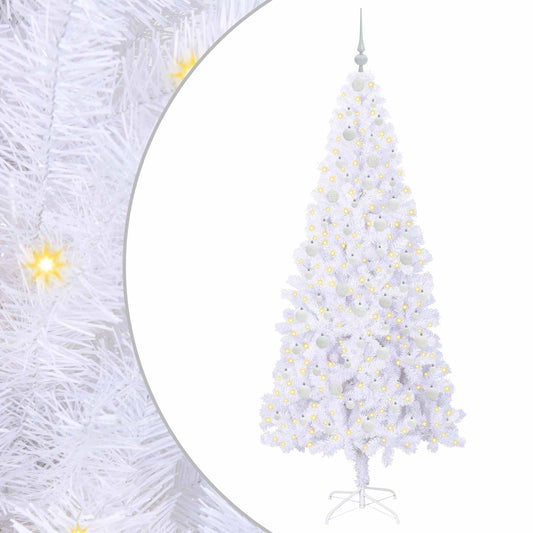 Artificial Christmas Tree with Stand White 210 cm PVC and Steel