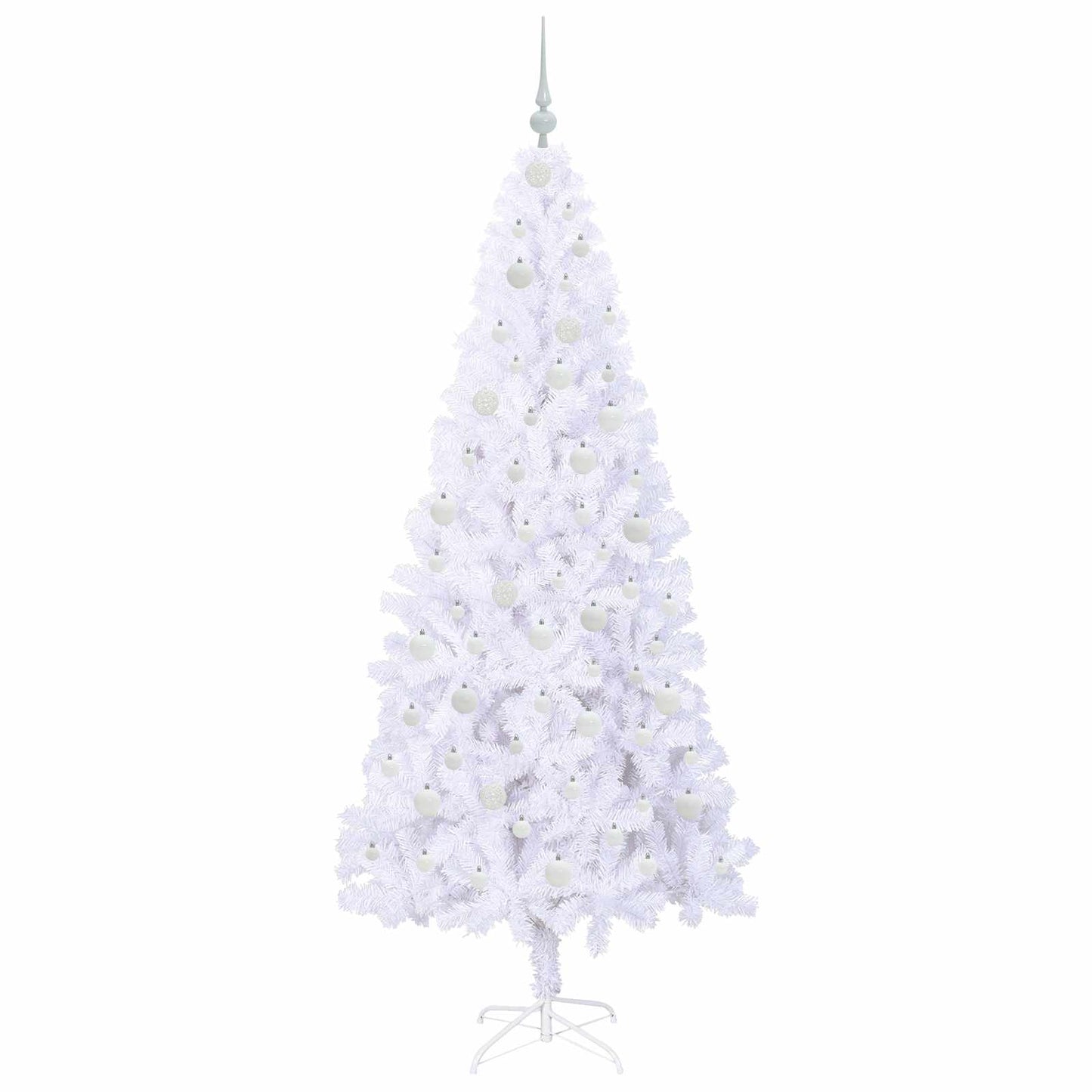 Artificial Christmas Tree with Stand White 210 cm PVC and Steel