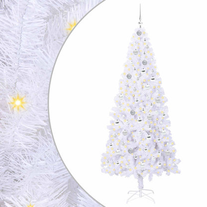 Artificial Christmas Tree with Stand White 210 cm PVC and Steel