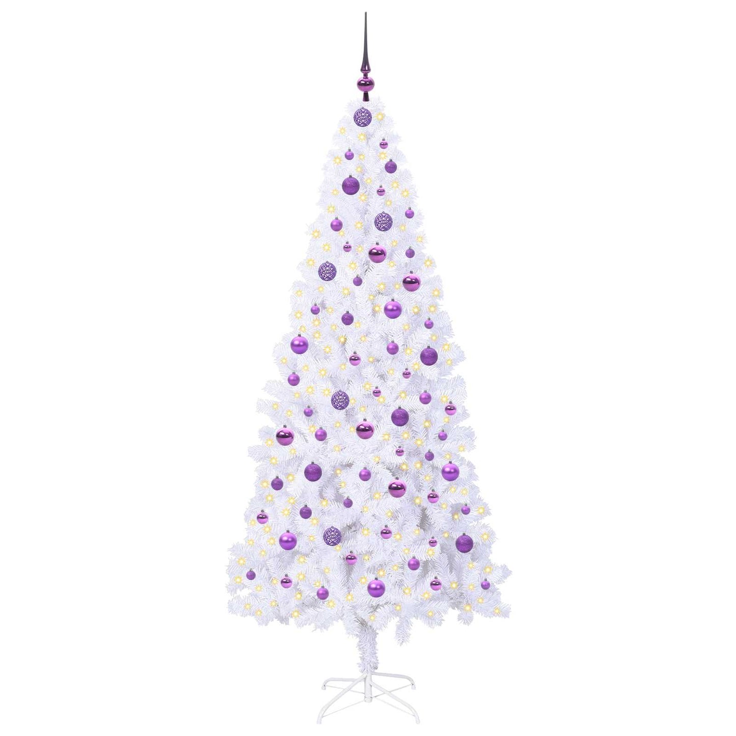 Artificial Christmas Tree with Stand White 210 cm PVC and Steel