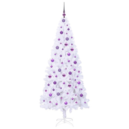 Artificial Christmas Tree with Stand White 210 cm PVC and Steel