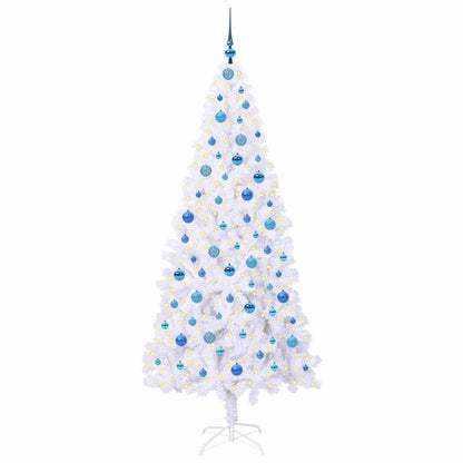 Artificial Christmas Tree with Stand White 210 cm PVC and Steel
