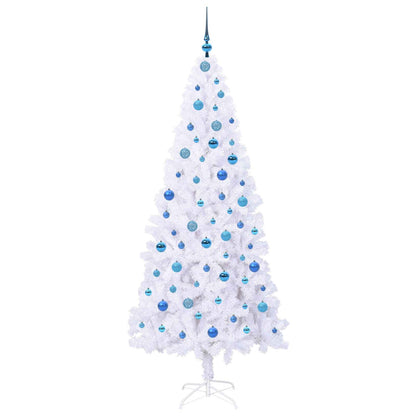 Artificial Christmas Tree with Stand White 210 cm PVC and Steel