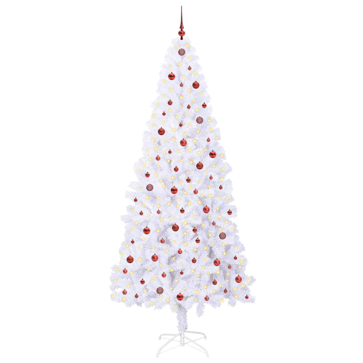 Artificial Christmas Tree with Stand White 240 cm PVC and Steel