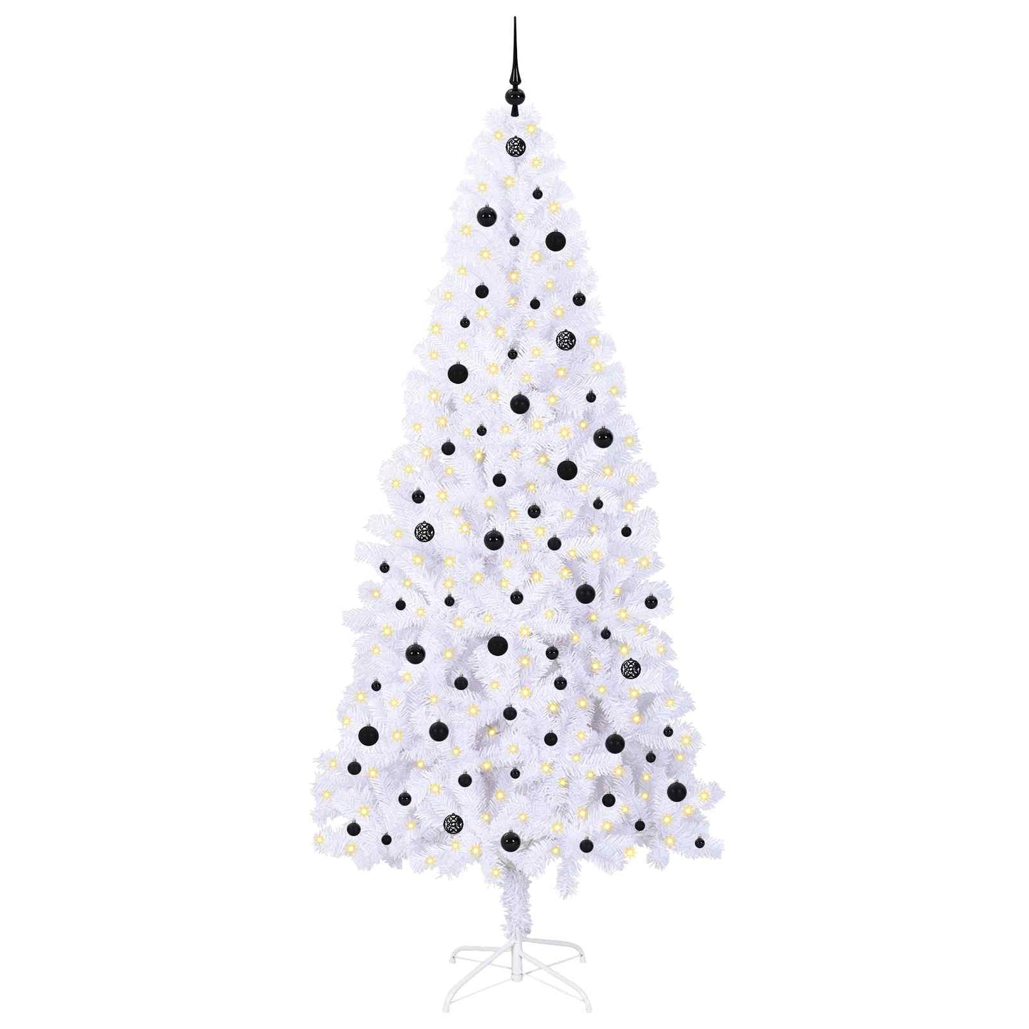 Artificial Christmas Tree with Stand White 240 cm PVC and Steel