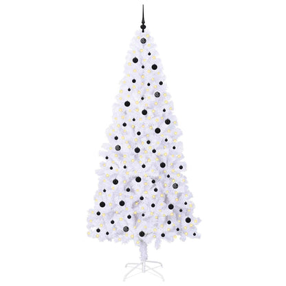 Artificial Christmas Tree with Stand White 240 cm PVC and Steel