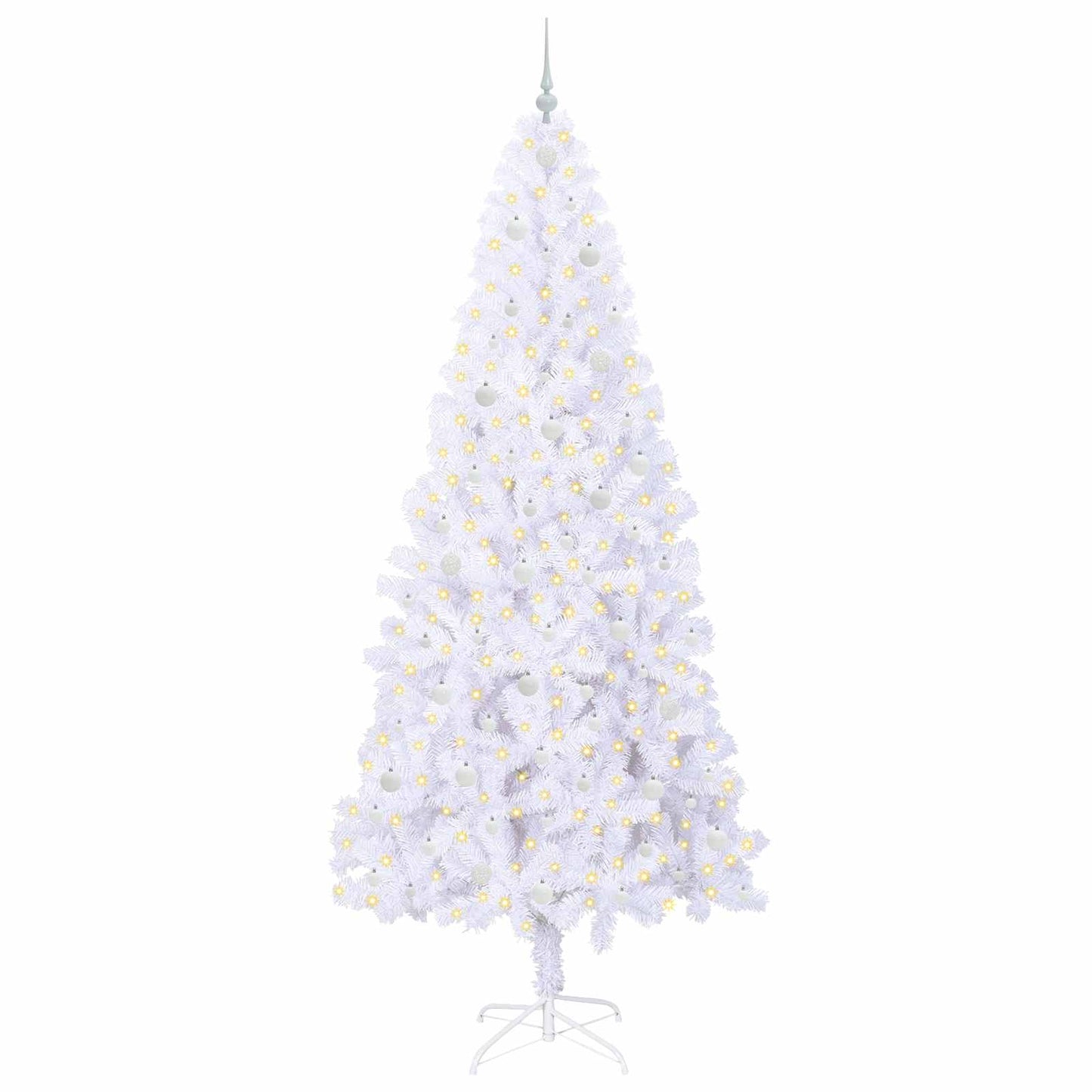 Artificial Christmas Tree with Stand White 240 cm PVC and Steel