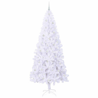 Artificial Christmas Tree with Stand White 240 cm PVC and Steel