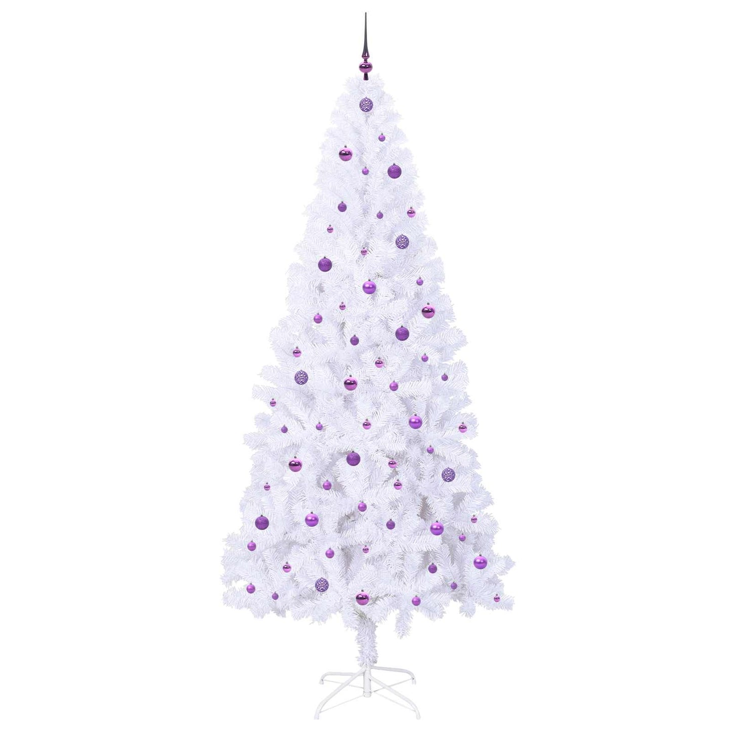 Artificial Christmas Tree with Stand White 240 cm PVC and Steel