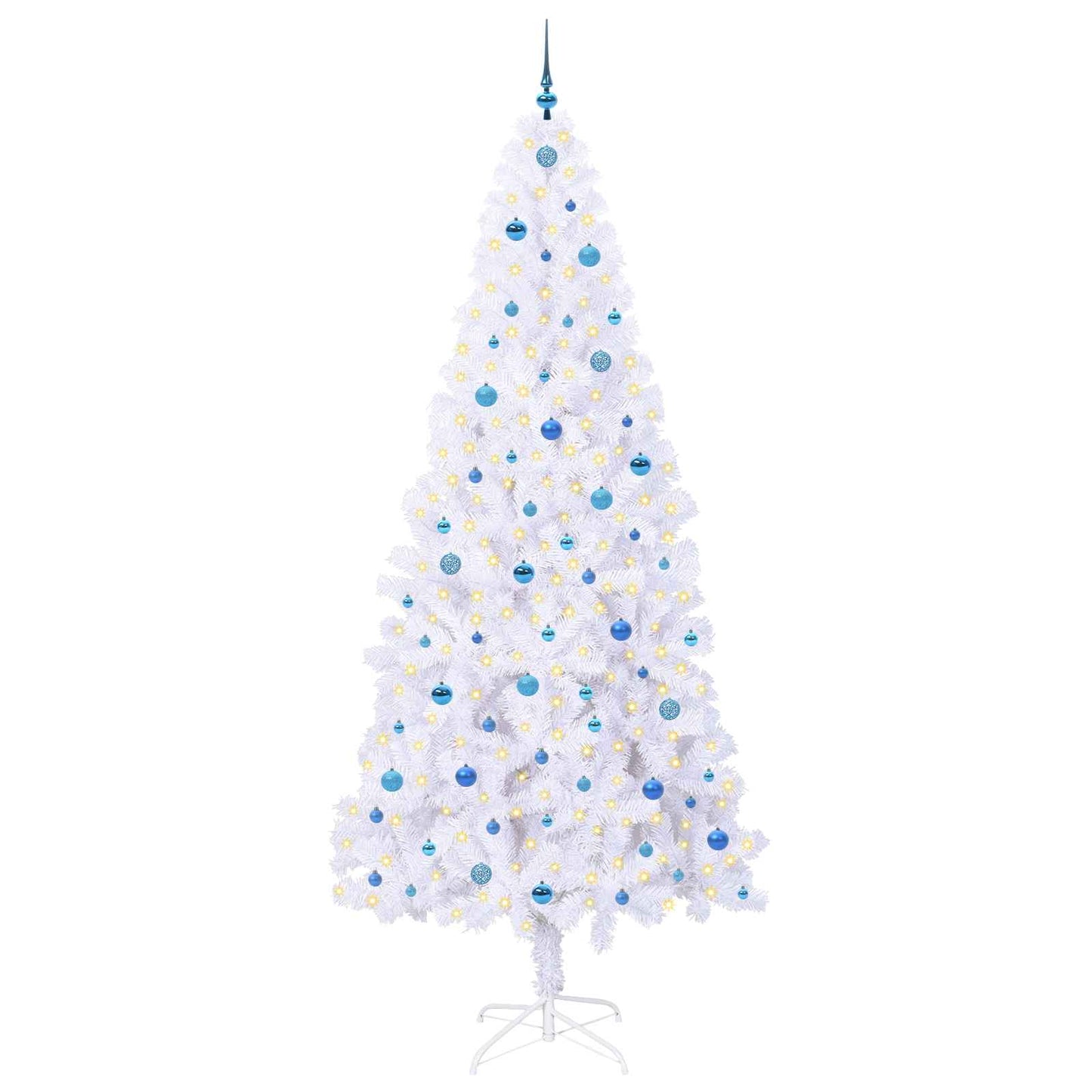 Artificial Christmas Tree with Stand White 240 cm PVC and Steel