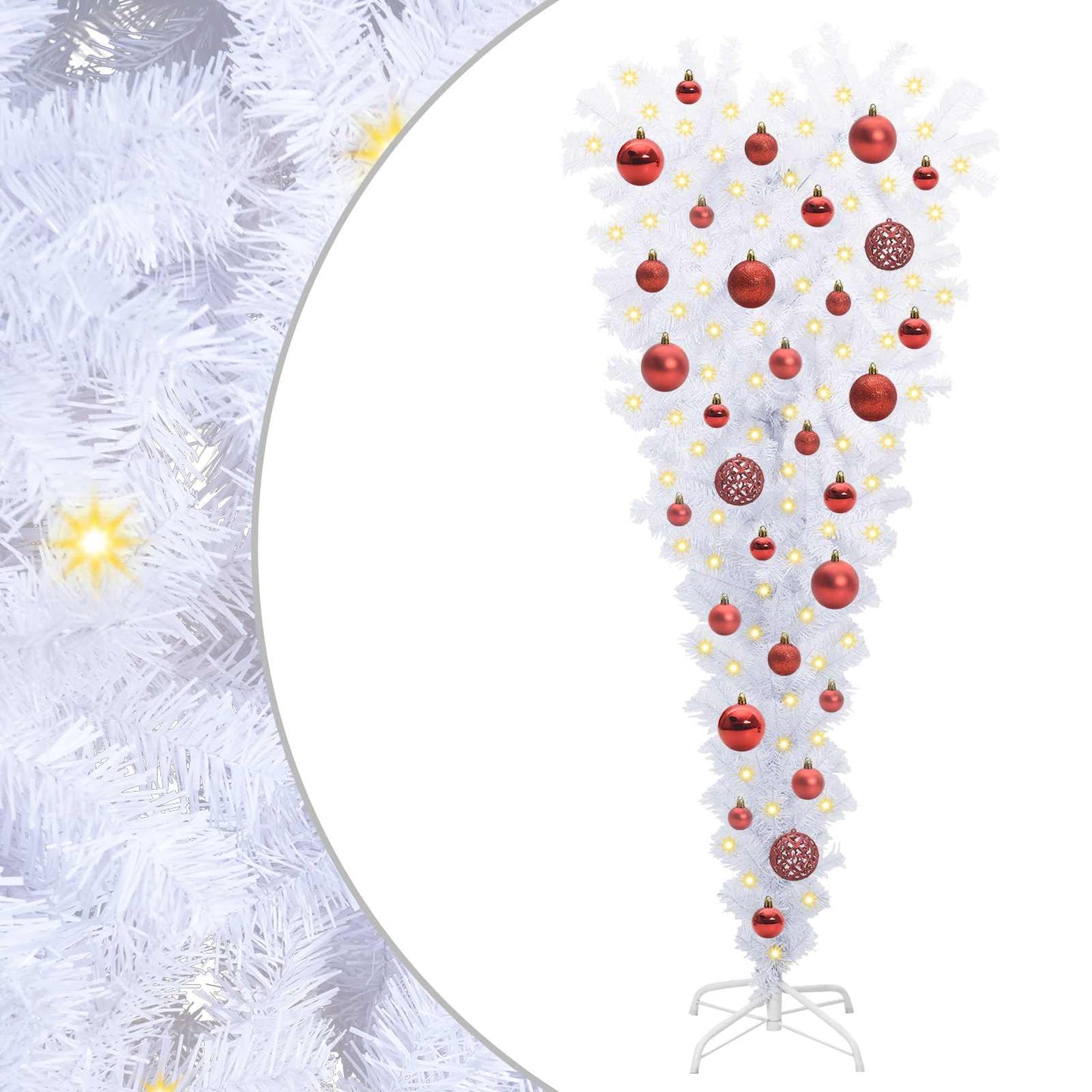 Artificial Christmas Tree with Stand White 120 cm PVC and Steel