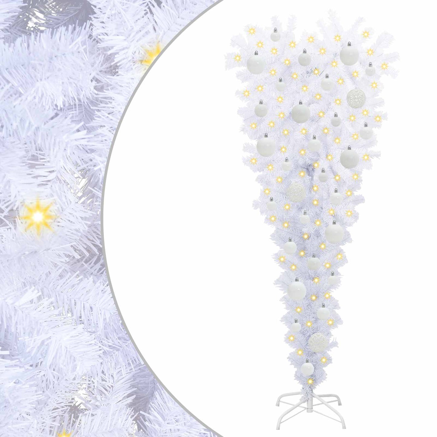 Artificial Christmas Tree with Stand White 120 cm PVC and Steel