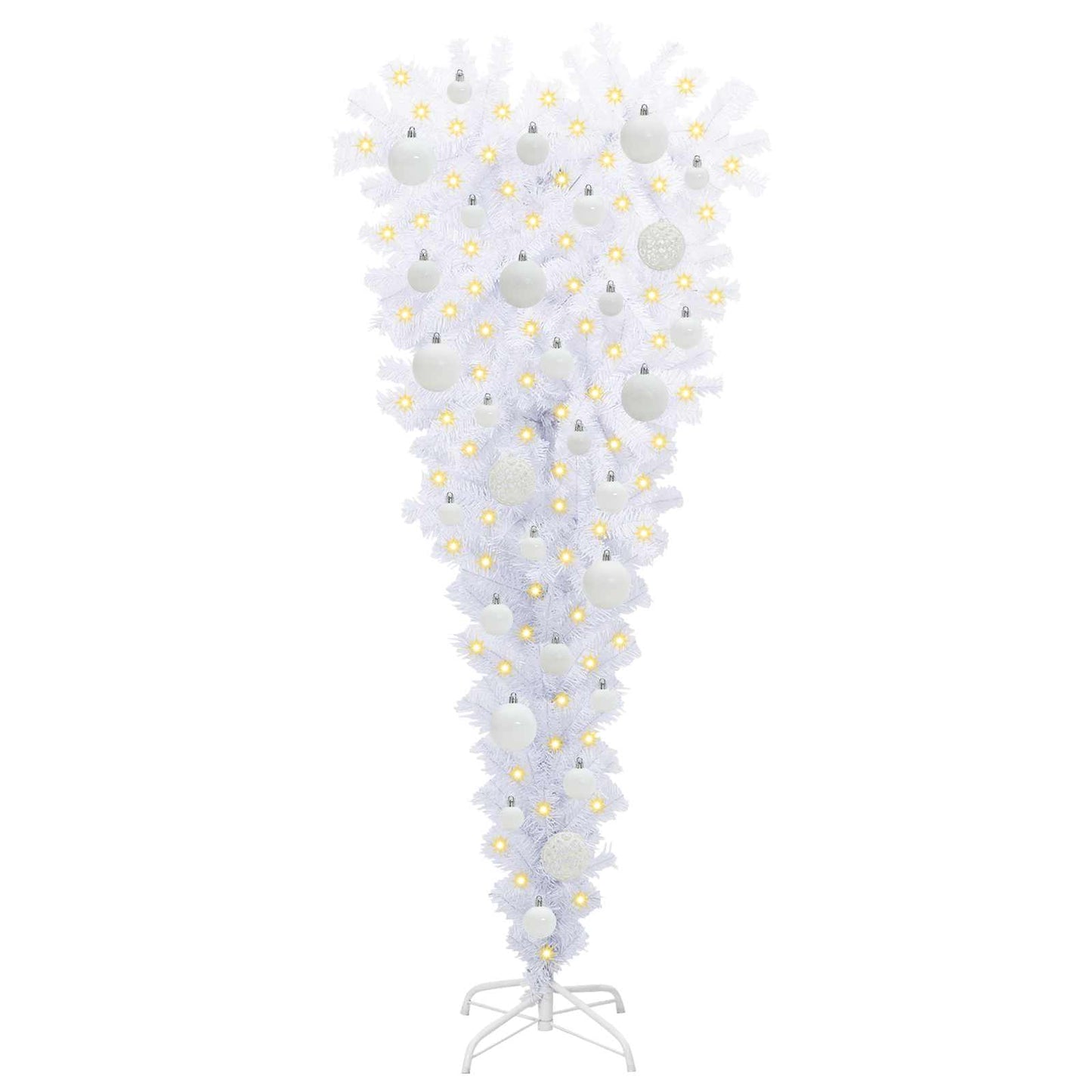 Artificial Christmas Tree with Stand White 120 cm PVC and Steel