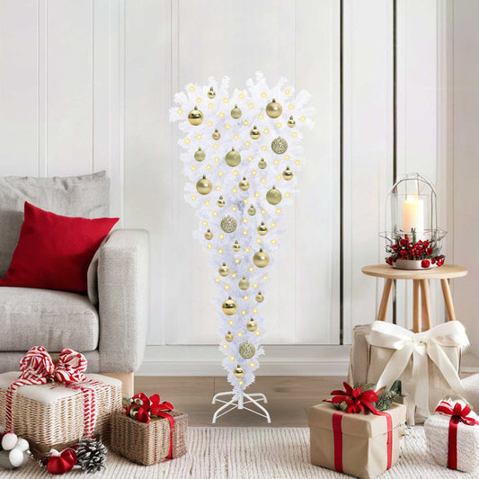 Artificial Christmas Tree with Stand White 120 cm PVC and Steel